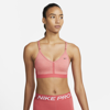 Nike Dri-fit Indy Women's Light-support Padded V-neck Sports Bra In Pink