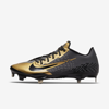 Nike React Vapor Ultrafly Elite 4 Men's Baseball Cleat In Black,white,metallic Gold