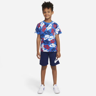 Nike Sportswear Little Kids T-shirt And Shorts Set In Multicolor