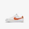 Nike Blazer Low '77 Little Kids' Shoes In White,white,white,team Orange