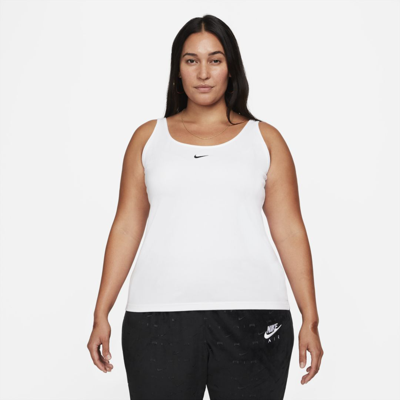 Nike Women's  Sportswear Essential Cami Tank Top (plus Size) In White/white