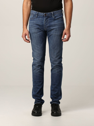 Emporio Armani J45 Regular-fit Jeans In Comfort-twill Denim