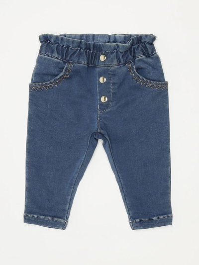 Chloé Kids' Jeans With Micro Applications In Denim