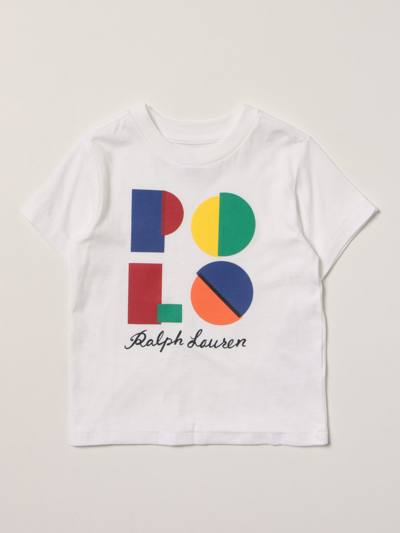 Polo Ralph Lauren Kids' Cotton Tshirt With Logo In White