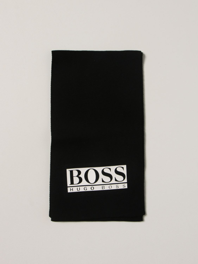 Hugo Boss Scarf With Logo In Black