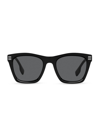 Burberry Be4348 52mm Square Sunglasses In Blacksolid