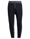 Theory Alcos Color-blocked Sweatpants In Baltic Pestle Melange