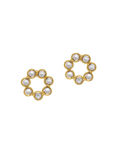 Sylvia Toledano Women's Daisy 22k Gold-plated & Swarovski Crystal Stud Earrings