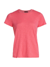 Atm Anthony Thomas Melillo Slub Jersey Schoolboy Crewneck T Shirt In Pink Cosmo