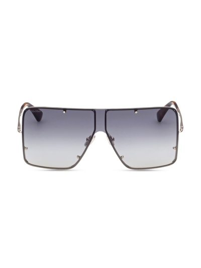 Max Mara Women's 58mm Square Shield Sunglasses In Gold Smoke