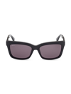 Max Mara 55mm Rectangular Sunglasses In Black