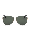 Max Mara Women's 62mm Pilot Sunglasses In Gold Green