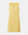 Lafayette 148 Petite Fundamental Bi-stretch Audren Dress In Yellow