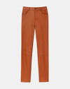 Lafayette 148 Reeve Pant In Silky Stretch Nappa In Bourbon