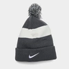 Nike Authentic Pom Beanie Hat In Flint Grey/white