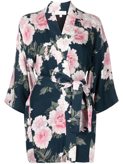 Fleur Du Mal Haori Silk Robe In Multicolour