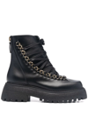 ALEVÌ SQUARE-TOE LACE-UP BOOTS