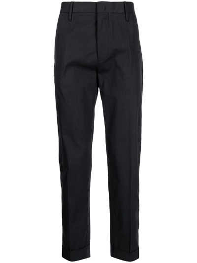 Emporio Armani Straight-leg Trousers In Blue