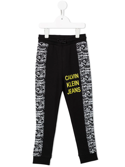 Calvin Klein Kids' Logo-print Sweatpants In Black