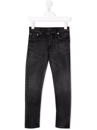 Polo Ralph Lauren Kids' Mid-rise Straight Jeans In Black