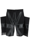 BURBERRY TAILORED SHORTS WITH FLAG PRINT