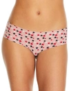 Calvin Klein Printed Invisibles Hipster In Fresh Pink
