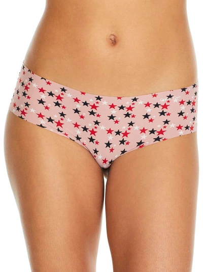 Calvin Klein Printed Invisibles Hipster In Fresh Pink