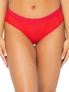 Curvy Couture Sheer Mesh Hi-cut Brief In Diva Red