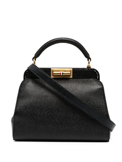 Thom Browne Small Doctor Tote Bag In Black