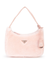 Prada Faux-fur Shoulder Bag In Orchidea