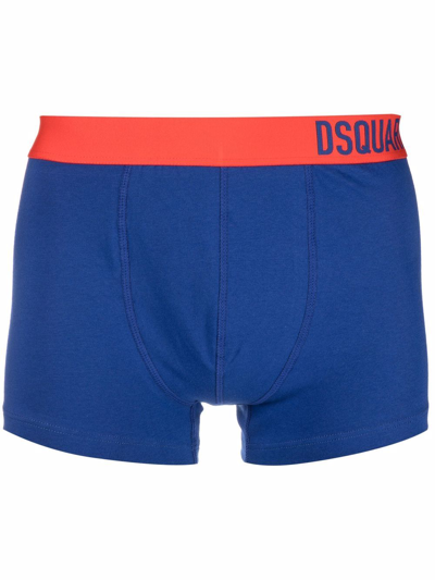 Dsquared2 Logo-waistband Boxers In Blue