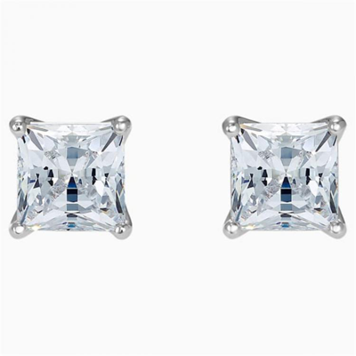 Swarovski Square Cut Stud In White