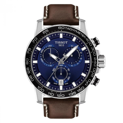 Tissot 【新品】天梭手表 速敢系列 运动休闲时尚石英男士表 皮带蓝盘 In Brown