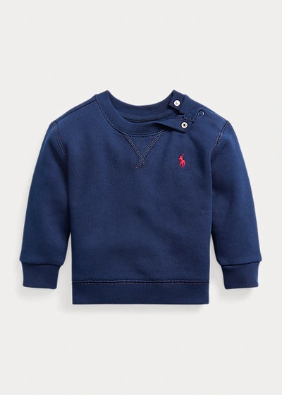 Polo Ralph Lauren Babies' Fleece Crewneck Sweatshirt In Avery Heather