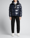 Moncler Men's Maury Logo Hooded Jacket In White