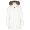 Moose Knuckles Stag Lake White Fur-trimmed Cotton-blend Parka