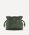 Loewe Mini Flamenco Leather Clutch Bag In Vintage Khaki