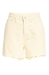 Rag & Bone Maya High Waist Raw Hem Cutoff Denim Shorts In Lemon Drop