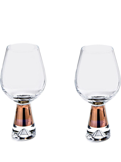 Tom Dixon Tank 玻璃红酒杯 In Clear, Copper