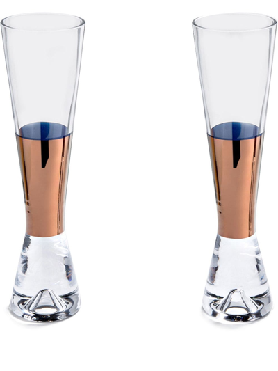 Tom Dixon Tank Champagne Glasses In Gold