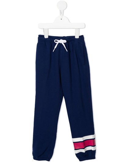 Ralph Lauren Kids' Logo平纹针织运动裤 In Blue