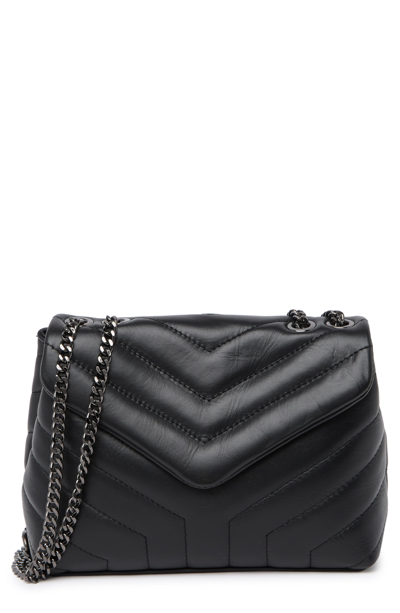 Maison Heritage Sac Bandouliere Chevron Quilted Shoulder Bag In Black