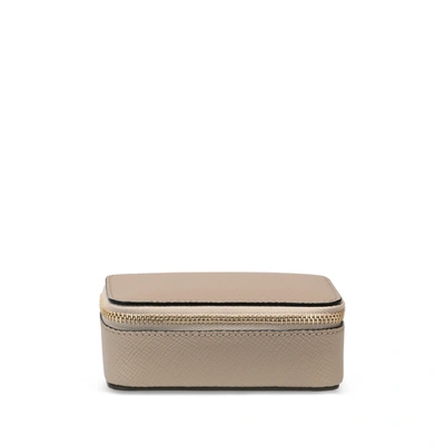 Smythson Rectangular Trinket Case In Panama In Sandstone