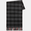 Woolrich Check-print Cashmere Scarf In Grey Hunting
