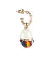 Chloé Darcey Gold-tone, Pearl And Enamel Single Earring In Multicolor 2