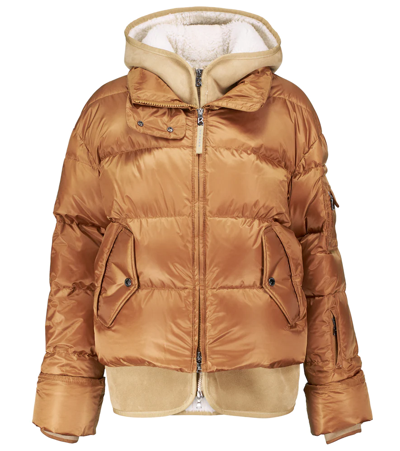 Bogner Lily Convertible Hooded Quilted Satin-twill And Shearling Down Ski Jacket In 798