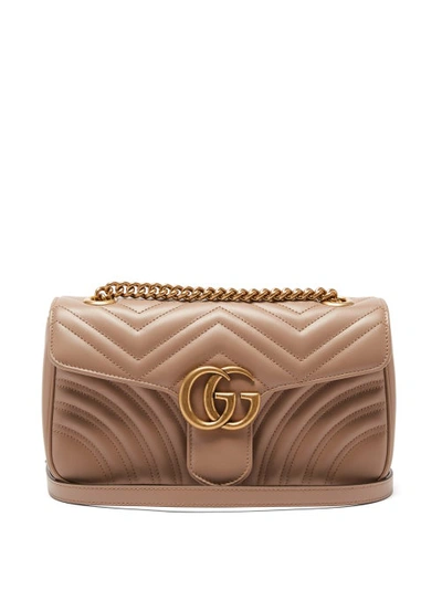 Gucci Gg Marmont Small Matelassé-leather Shoulder Bag In Pink