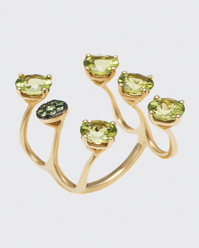 Stéfère 18k Yellow Gold Peridot Ring From Terry Collection In Green