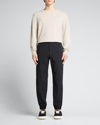 Theory Men's Hilles Cashmere Crew Sweater In Chant Moul