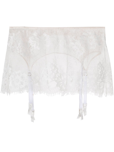Myla Evelyn Gardens Lace Suspenders In White